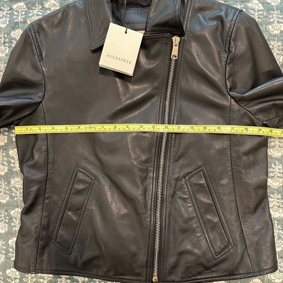 AllSaints Vela Leather Jacket NWT - Picture 12 of 12